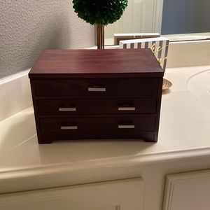 Brown wooden Jewelry box